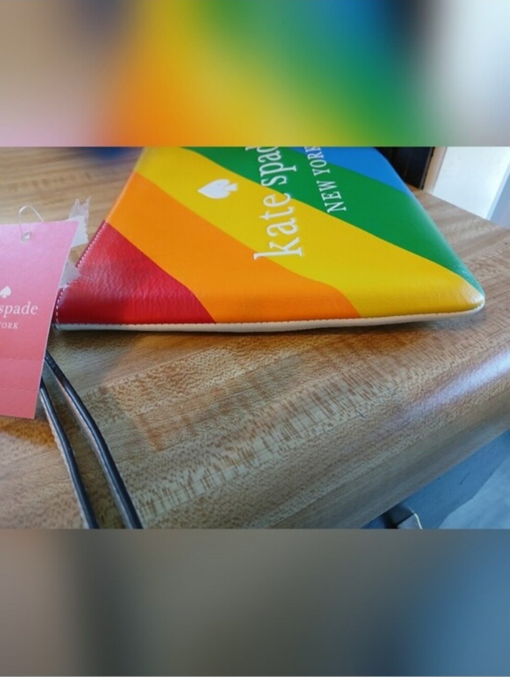 Kate Spade- Rainbow 🌈 Large Zip Clutch - Picture 7 of 10
